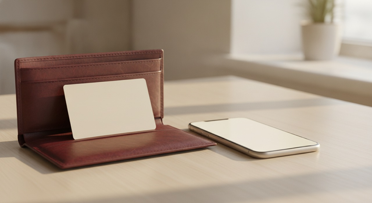 Smartphone sobre una mesa de café, banca digital en el día a día
